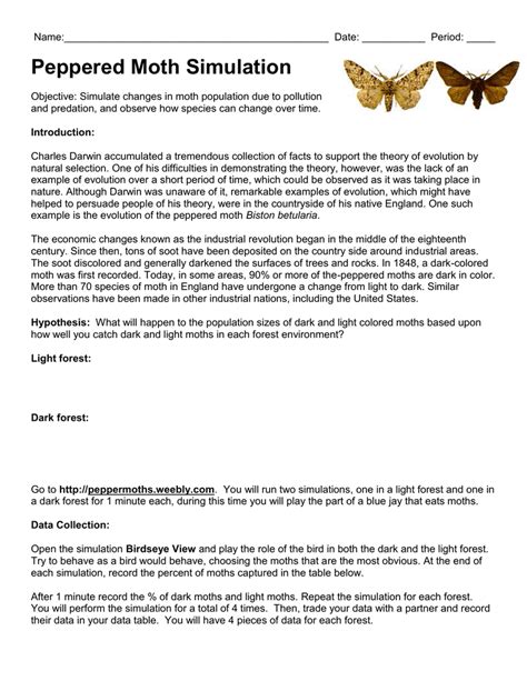 peppered moth virtual lab.